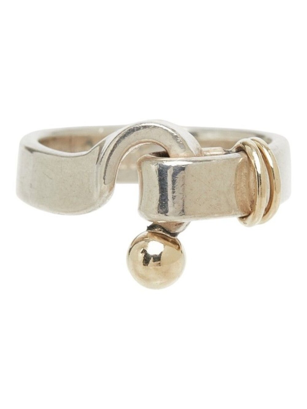 Tiffany & Co Hook & Eye Ring Silver Gold 18k Yellow